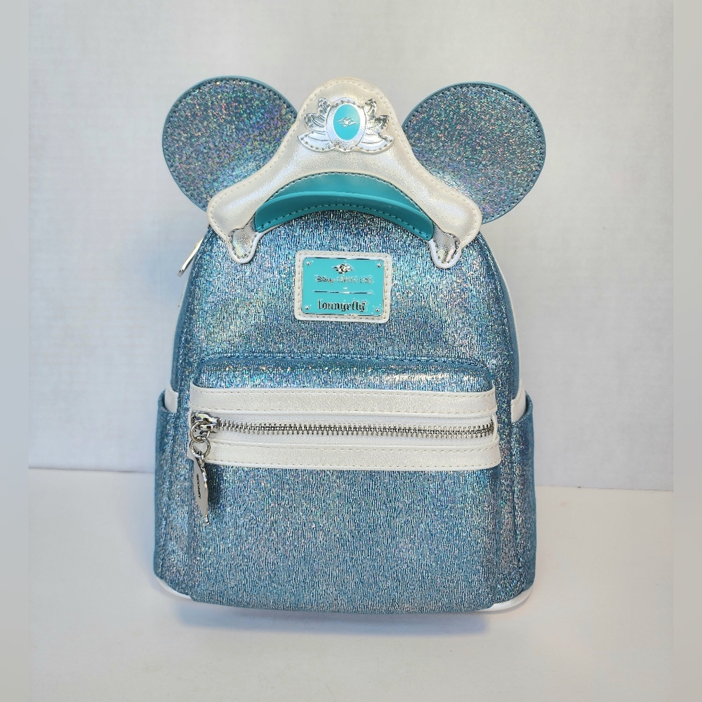 Disney Loungefly DISNEY CRUISE LINE Iridescent Sparkly Blue Backpack - NWT